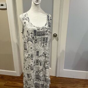 Cynthia Rowley White and Black Graphic Dress